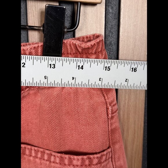 Free People Trousers Small Womens Coral Pink Joggers Twill Cargo Stretch Wasit - Picture 3 of 9